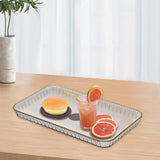Maxbell Rectangle Serving Tray Storage Makeup Fruit Plate for Dessert Fruit Veggies Transparent