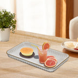 Maxbell Rectangle Serving Tray Storage Makeup Fruit Plate for Dessert Fruit Veggies Transparent