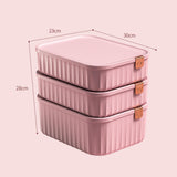 Maxbell 3 Pieces Drawer Organizer Household Wardrobe Save Space Closet Storage Boxes Pink