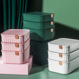 Maxbell 3 Pieces Drawer Organizer Household Wardrobe Save Space Closet Storage Boxes Pink