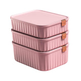 Maxbell 3 Pieces Drawer Organizer Household Wardrobe Save Space Closet Storage Boxes Pink