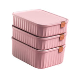 Maxbell 3 Pieces Drawer Organizer Household Wardrobe Save Space Closet Storage Boxes Pink