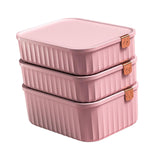 Maxbell 3 Pieces Drawer Organizer Household Wardrobe Save Space Closet Storage Boxes Pink