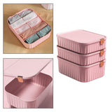 Maxbell 3 Pieces Drawer Organizer Household Wardrobe Save Space Closet Storage Boxes Pink
