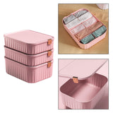 Maxbell 3 Pieces Drawer Organizer Household Wardrobe Save Space Closet Storage Boxes Pink
