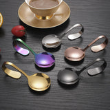 Maxbell Serving Spoons Soup Spoons Serving Spoon Tasting Spoon Stainless Steel Spoon Argent