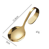 Maxbell Serving Spoons Soup Spoons Serving Spoon Tasting Spoon Stainless Steel Spoon Aureate