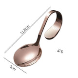 Maxbell Serving Spoons Soup Spoons Serving Spoon Tasting Spoon Stainless Steel Spoon Rose