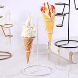 Maxbell Iron Ice Cream Rack Storage Cupcake Cone Stands for Wedding Birthday Popcorn B