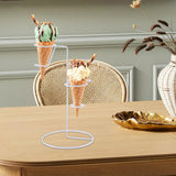 Maxbell Iron Ice Cream Rack Storage Cupcake Cone Stands for Wedding Birthday Popcorn E