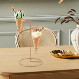 Maxbell Iron Ice Cream Rack Storage Cupcake Cone Stands for Wedding Birthday Popcorn F
