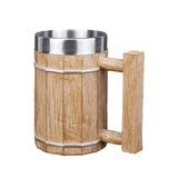 Maxbell Barrel Beer Mug 600ml Decor Portable Water Cups for Parties Office Household