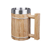 Maxbell Barrel Beer Mug 600ml Decor Portable Water Cups for Parties Office Household