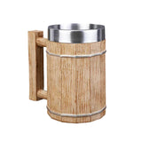 Maxbell Barrel Beer Mug 600ml Decor Portable Water Cups for Parties Office Household