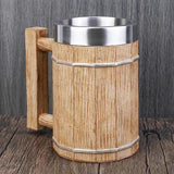 Maxbell Barrel Beer Mug 600ml Decor Portable Water Cups for Parties Office Household