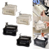 Maxbell Tissue Box Holder Decorative Luxury Napkin Holder for Restaurant Bedroom Car white bear