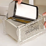 Maxbell Tissue Box Holder Decorative Luxury Napkin Holder for Restaurant Bedroom Car white bear
