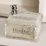 Maxbell Tissue Box Holder Decorative Luxury Napkin Holder for Restaurant Bedroom Car white bear