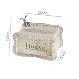 Maxbell Tissue Box Holder Decorative Luxury Napkin Holder for Restaurant Bedroom Car white rabbit