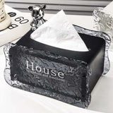 Maxbell Tissue Box Holder Decorative Luxury Napkin Holder for Restaurant Bedroom Car black bear