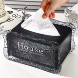 Maxbell Tissue Box Holder Decorative Luxury Napkin Holder for Restaurant Bedroom Car black bunny