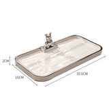 Maxbell Decorative Tray Keys Jewelry Serving Tray Decor for Bedroom Bathroom Cabinet rectangle