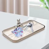 Maxbell Decorative Tray Keys Jewelry Serving Tray Decor for Bedroom Bathroom Cabinet rectangle