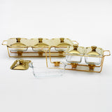 Maxbell Food Warmers Trays 3 Grid Buffet Food Warmer Pot for Hotel Wedding 1.3L