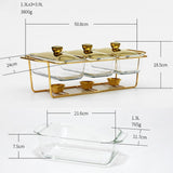 Maxbell Food Warmers Trays 3 Grid Buffet Food Warmer Pot for Hotel Wedding 1.3L