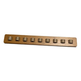 Maxbell Eyeglasses Display Holder Wall Mounted 16''lx2''w for Stores Shows Showcases Brown