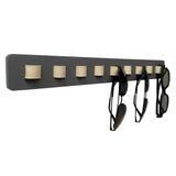 Maxbell Eyeglasses Display Holder Wall Mounted 16''lx2''w for Stores Shows Showcases Gray