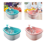 Maxbell Drain Basket Self Draining Anti Slip Base Fruit Washer for Vegetables Fruits blue