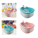 Maxbell Drain Basket Self Draining Anti Slip Base Fruit Washer for Vegetables Fruits blue