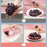 Maxbell Drain Basket Self Draining Anti Slip Base Fruit Washer for Vegetables Fruits blue