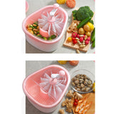 Maxbell Drain Basket Self Draining Anti Slip Base Fruit Washer for Vegetables Fruits blue