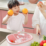 Maxbell Drain Basket Self Draining Anti Slip Base Fruit Washer for Vegetables Fruits blue