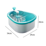 Maxbell Drain Basket Self Draining Anti Slip Base Fruit Washer for Vegetables Fruits blue
