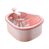 Maxbell Drain Basket Self Draining Anti Slip Base Fruit Washer for Vegetables Fruits pink