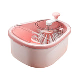 Maxbell Drain Basket Self Draining Anti Slip Base Fruit Washer for Vegetables Fruits pink