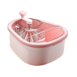 Maxbell Drain Basket Self Draining Anti Slip Base Fruit Washer for Vegetables Fruits pink