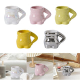 Maxbell Morning Cup belly Creative Ceramic Novelty Cup for Milk breakfast White