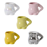 Maxbell Morning Cup belly Creative Ceramic Novelty Cup for Milk breakfast White