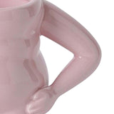 Maxbell Morning Cup belly Creative Ceramic Novelty Cup for Milk breakfast Pink