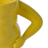 Maxbell Morning Cup belly Creative Ceramic Novelty Cup for Milk breakfast Yellow