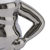 Maxbell Morning Cup belly Creative Ceramic Novelty Cup for Milk breakfast Argent