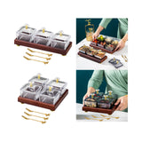 Maxbell Divided Fruit Snacks Serving Platter with Lids Serving Tray for Home Wedding 3 Grids