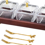 Maxbell Divided Fruit Snacks Serving Platter with Lids Serving Tray for Home Wedding 3 Grids