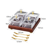 Maxbell Divided Fruit Snacks Serving Platter with Lids Serving Tray for Home Wedding 4 Grids