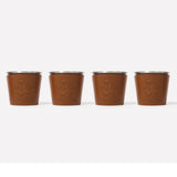 Maxbell 4 Pieces PU Leather Lightweight Heat Resistant Camping Accessory Cups Sleeve Diameter 6cm