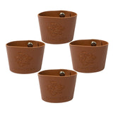 Maxbell 4 Pieces PU Leather Lightweight Heat Resistant Camping Accessory Cups Sleeve Diameter 6cm